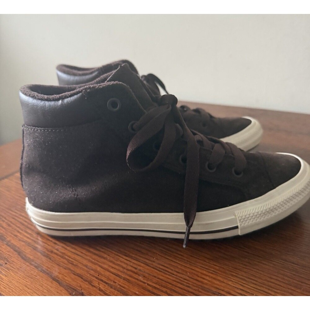 Converse Chuck Taylor All Star Junior Sz 4 Brown Umber Suede Hi Top Sneaker